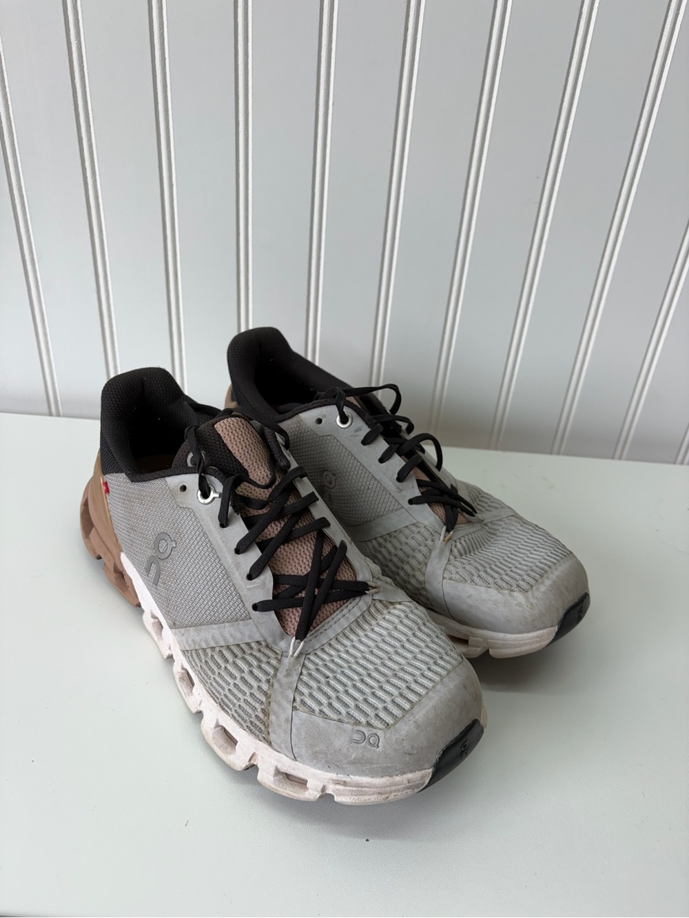 On Running women’s Cloudswift Light Gray with Black and Tan Accents